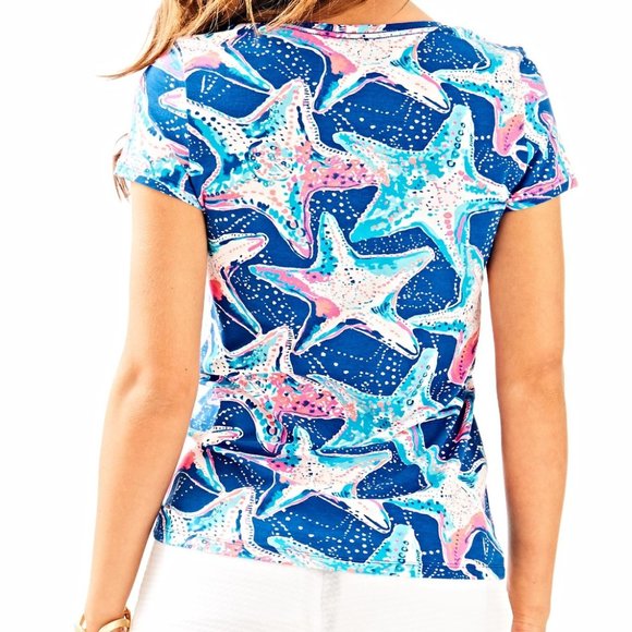 Lilly Pulitzer dori tee starfish print short sleeve t-shirt size XXS - Picture 2 of 9